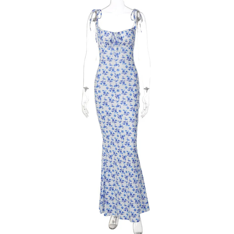 Suzy Maxi Dress - Azure Bloom